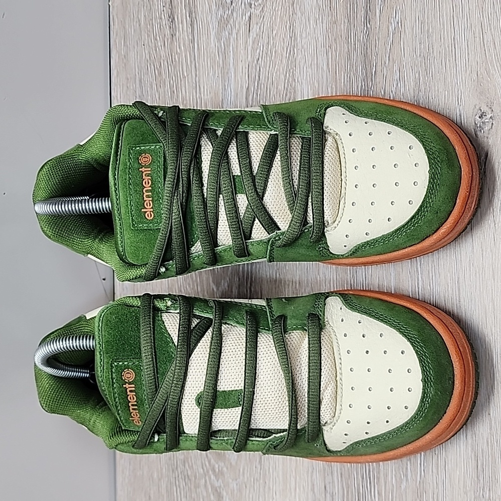 VNTG Y2k Element Mens Lace Up Puffy/Chunky Skateboard Shoe Green Cream Gum 8.5 - Picture 5 of 11
